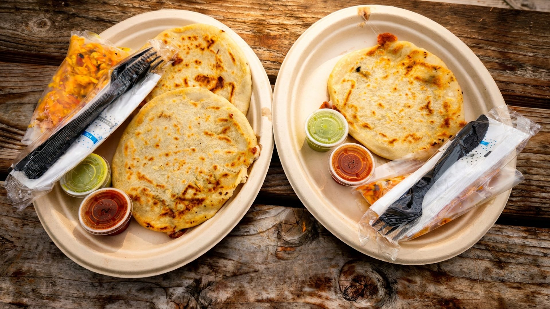 Pupusas pressed to order